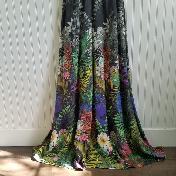 Afghan Brand Long Maxi Floral Cut Out Dress - Picture 1 of 6